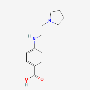 molecular formula C13H18N2O2 B2446638 4-(2-(Pyrrolidin-1-yl)ethylamino)benzoic acid CAS No. 1225863-00-2