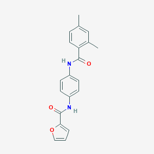 molecular formula C20H18N2O3 B244666 N-{4-[(2,4-dimethylbenzoyl)amino]phenyl}-2-furamide 