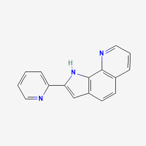 molecular formula C16H11N3 B2446675 2-(2-吡啶基)-1H-吡咯并[3,2-h]喹啉 CAS No. 397299-84-2