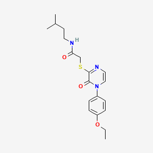 molecular formula C19H25N3O3S B2446677 2-[4-(4-乙氧基苯基)-3-氧代吡嗪-2-基]硫代基-N-(3-甲基丁基)乙酰胺 CAS No. 899759-47-8