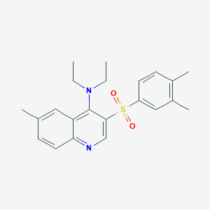 3-((3,4-dimethylphenyl)sulfonyl)-N,N-diethyl-6-methylquinolin-4-amine