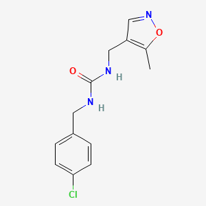molecular formula C13H14ClN3O2 B2446680 1-(4-氯苄基)-3-((5-甲基异恶唑-4-基)甲基)脲 CAS No. 2034404-55-0