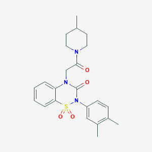 2-(3,4-dimethylphenyl)-4-(2-(4-methylpiperidin-1-yl)-2-oxoethyl)-2H-benzo[e][1,2,4]thiadiazin-3(4H)-one 1,1-dioxide