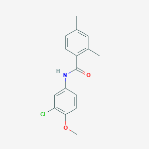 molecular formula C16H16ClNO2 B244670 N-(3-chloro-4-methoxyphenyl)-2,4-dimethylbenzamide 