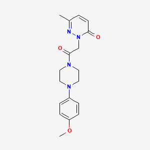 molecular formula C18H22N4O3 B2446703 2-(2-(4-(4-methoxyphenyl)piperazin-1-yl)-2-oxoethyl)-6-methylpyridazin-3(2H)-one CAS No. 1235007-98-3