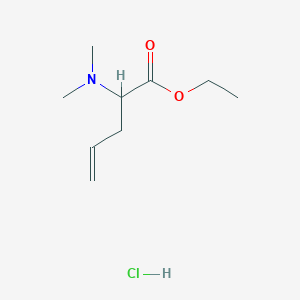 molecular formula C9H18ClNO2 B2446718 Ethyl 2-(dimethylamino)pent-4-enoate;hydrochloride CAS No. 2416236-27-4