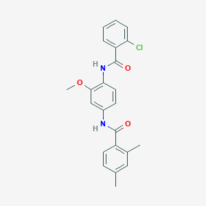 N-{4-[(2-chlorobenzoyl)amino]-3-methoxyphenyl}-2,4-dimethylbenzamide