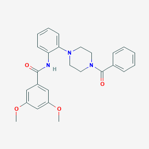 molecular formula C26H27N3O4 B244673 N-[2-(4-benzoylpiperazin-1-yl)phenyl]-3,5-dimethoxybenzamide 