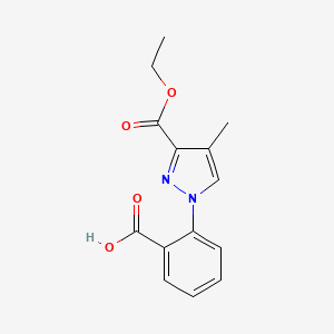 2-(3-(Ethoxycarbonyl)-4-methyl-1H-pyrazol-1-yl)benzoic acid