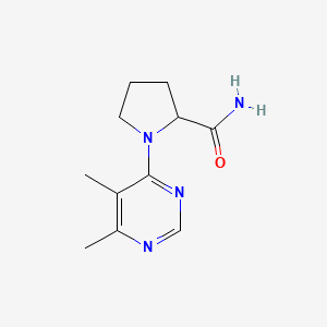 molecular formula C11H16N4O B2446740 1-(5,6-Dimethylpyrimidin-4-yl)pyrrolidine-2-carboxamide CAS No. 2168324-90-9