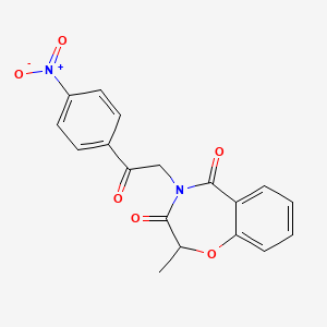 2-methyl-4-(2-(4-nitrophenyl)-2-oxoethyl)benzo[f][1,4]oxazepine-3,5(2H,4H)-dione