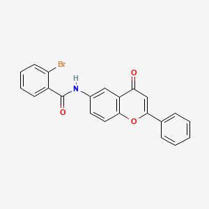 molecular formula C22H14BrNO3 B2446747 2-bromo-N-(4-oxo-2-phenyl-4H-chromen-6-yl)benzamide CAS No. 923257-35-6