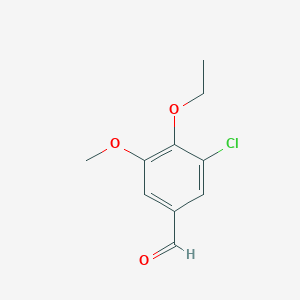 molecular formula C10H11ClO3 B2446749 3-Chloro-4-ethoxy-5-methoxybenzaldehyde CAS No. 462066-66-6