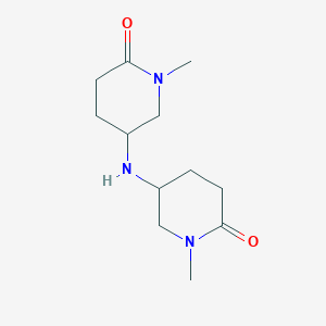 molecular formula C12H21N3O2 B2446758 1-甲基-5-[(1-甲基-6-氧代哌啶-3-基)氨基]哌啶-2-酮 CAS No. 2225144-54-5