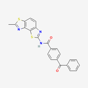 4-benzoyl-N-(7-methyl-[1,3]thiazolo[5,4-e][1,3]benzothiazol-2-yl)benzamide