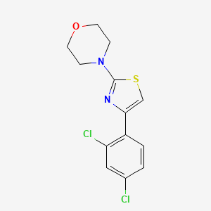 molecular formula C13H12Cl2N2OS B2446772 4-[4-(2,4-Dichlorophenyl)-1,3-thiazol-2-yl]morpholine CAS No. 338392-83-9