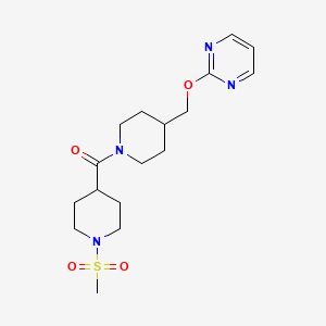 (1-Methylsulfonylpiperidin-4-yl)-[4-(pyrimidin-2-yloxymethyl)piperidin-1-yl]methanone