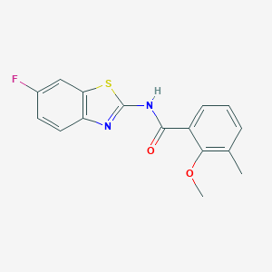 N-(6-fluoro-1,3-benzothiazol-2-yl)-2-methoxy-3-methylbenzamide