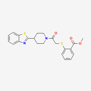 Methyl 2-({2-[4-(1,3-benzothiazol-2-yl)piperidino]-2-oxoethyl}sulfanyl)benzenecarboxylate