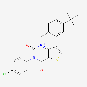 molecular formula C23H21ClN2O2S B2446793 1-[(4-tert-butylphenyl)methyl]-3-(4-chlorophenyl)-1H,2H,3H,4H-thieno[3,2-d]pyrimidine-2,4-dione CAS No. 1326860-03-0