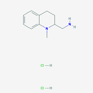 molecular formula C11H18Cl2N2 B2446801 (1-甲基-1,2,3,4-四氢喹啉-2-基)甲胺二盐酸盐 CAS No. 2126162-42-1