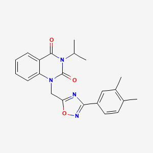 molecular formula C22H22N4O3 B2446812 1-((3-(3,4-dimethylphenyl)-1,2,4-oxadiazol-5-yl)methyl)-3-isopropylquinazoline-2,4(1H,3H)-dione CAS No. 1226428-53-0