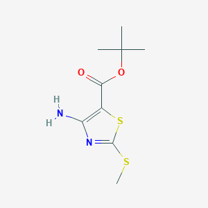 molecular formula C9H14N2O2S2 B2446816 Tert-butyl 4-amino-2-methylsulfanyl-1,3-thiazole-5-carboxylate CAS No. 2248322-84-9