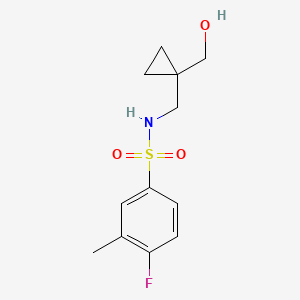 4-fluoro-N-((1-(hydroxymethyl)cyclopropyl)methyl)-3-methylbenzenesulfonamide