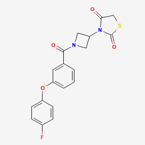 3-(1-(3-(4-Fluorophenoxy)benzoyl)azetidin-3-yl)thiazolidine-2,4-dione