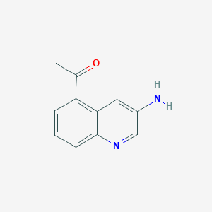 molecular formula C11H10N2O B2446845 1-(3-Aminoquinolin-5-yl)ethanone CAS No. 2089649-29-4
