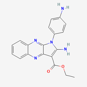 ethyl 2-amino-1-(4-aminophenyl)-1H-pyrrolo[2,3-b]quinoxaline-3-carboxylate