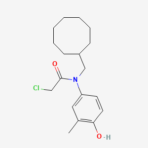 molecular formula C18H26ClNO2 B2446850 2-Chloro-N-(cyclooctylmethyl)-N-(4-hydroxy-3-methylphenyl)acetamide CAS No. 1397200-13-3