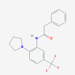 molecular formula C19H19F3N2O B244686 2-phenyl-N-[2-pyrrolidin-1-yl-5-(trifluoromethyl)phenyl]acetamide 