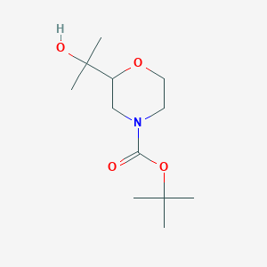 molecular formula C12H23NO4 B2446860 叔丁基2-(2-羟基丙烷-2-基)吗啉-4-羧酸酯 CAS No. 2228343-32-4