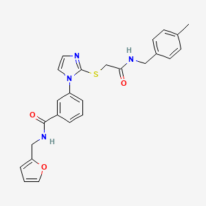 N-(2-furylmethyl)-3-[2-({2-[(4-methylbenzyl)amino]-2-oxoethyl}thio)-1H-imidazol-1-yl]benzamide