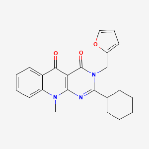 2-cyclohexyl-3-(furan-2-ylmethyl)-10-methylpyrimido[4,5-b]quinoline-4,5(3H,10H)-dione