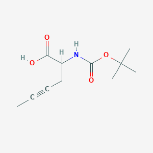 molecular formula C11H17NO4 B2446892 2-(Tert-butoxycarbonylamino)hex-4-ynoic acid CAS No. 183500-60-9