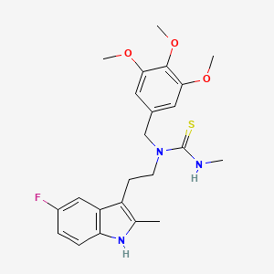 1-[2-(5-fluoro-2-methyl-1H-indol-3-yl)ethyl]-3-methyl-1-[(3,4,5-trimethoxyphenyl)methyl]thiourea