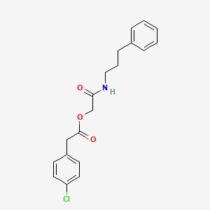 [2-Oxo-2-(3-phenylpropylamino)ethyl] 2-(4-chlorophenyl)acetate