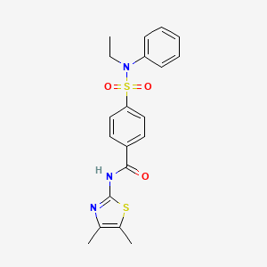 molecular formula C20H21N3O3S2 B2446905 N-(4,5-二甲基噻唑-2-基)-4-(N-乙基-N-苯磺酰基)苯甲酰胺 CAS No. 922462-10-0