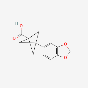 molecular formula C13H12O4 B2446909 3-(1,3-Benzodioxol-5-yl)bicyclo[1.1.1]pentane-1-carboxylic acid CAS No. 2287281-73-4