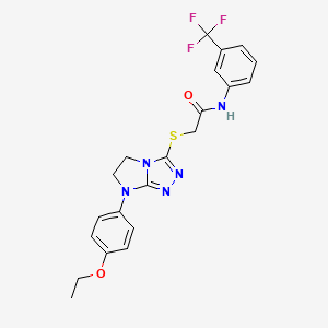 2-((7-(4-ethoxyphenyl)-6,7-dihydro-5H-imidazo[2,1-c][1,2,4]triazol-3-yl)thio)-N-(3-(trifluoromethyl)phenyl)acetamide