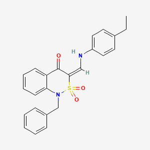 (3E)-1-benzyl-3-{[(4-ethylphenyl)amino]methylidene}-1H-2,1-benzothiazin-4(3H)-one 2,2-dioxide