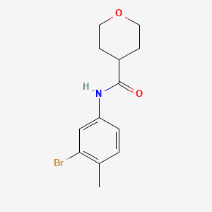 N-(3-bromo-4-methylphenyl)oxane-4-carboxamide