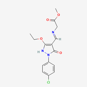 methyl 2-({[1-(4-chlorophenyl)-3-ethoxy-5-oxo-1,5-dihydro-4H-pyrazol-4-yliden]methyl}amino)acetate