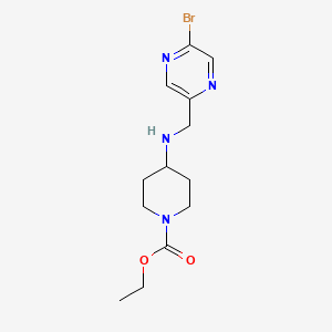 molecular formula C13H19BrN4O2 B2446930 Ethyl 4-{[(5-bromopyrazin-2-yl)methyl]amino}piperidine-1-carboxylate CAS No. 2094855-61-3