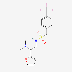 N-(2-(dimethylamino)-2-(furan-2-yl)ethyl)-1-(4-(trifluoromethyl)phenyl)methanesulfonamide