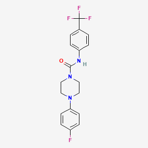 4-(4-fluorophenyl)-N-[4-(trifluoromethyl)phenyl]piperazine-1-carboxamide