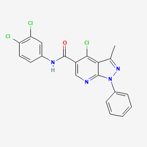 4-chloro-N-(3,4-dichlorophenyl)-3-methyl-1-phenyl-1H-pyrazolo[3,4-b]pyridine-5-carboxamide