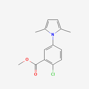 molecular formula C14H14ClNO2 B2446944 Methyl 2-chloro-5-(2,5-dimethylpyrrol-1-yl)benzoate CAS No. 944677-39-8